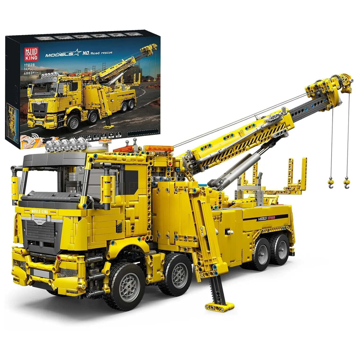 ساختنی مولد کینگ 17028 ماشین کامیون جرثقیل Road Rescue Truck کنترلی