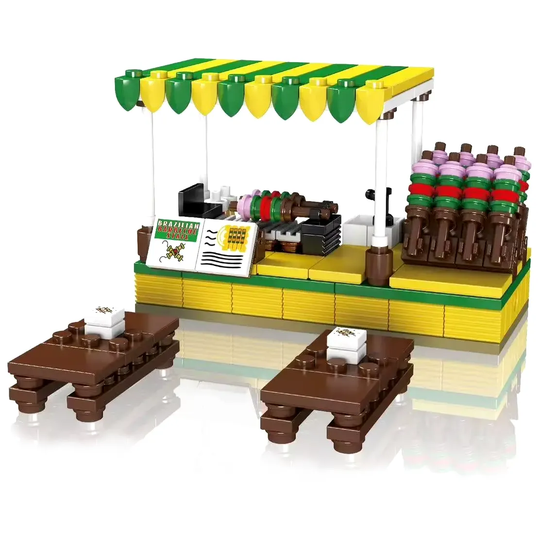 لگو مولدکینگ 24030 رستوران کبابی مینیاتوری Skewer Stand