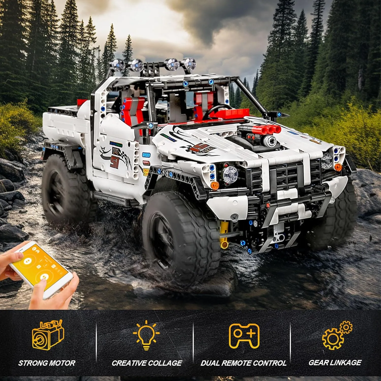 لگو مولدکینگ 18005 ماشین آفرود 4X4 Pickup ریموت دار