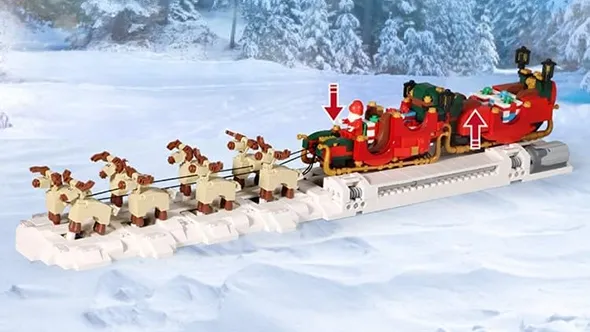 لگو مولد کینگ 10015 سورتمه بابا نوئل santa sleigh