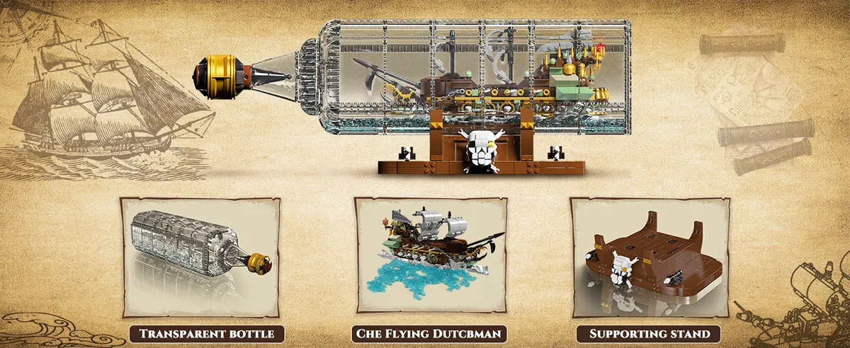 لگو مولدکینگ 10067 کشتی بطری پرنده هلندی Flying Dutchman in a bottle