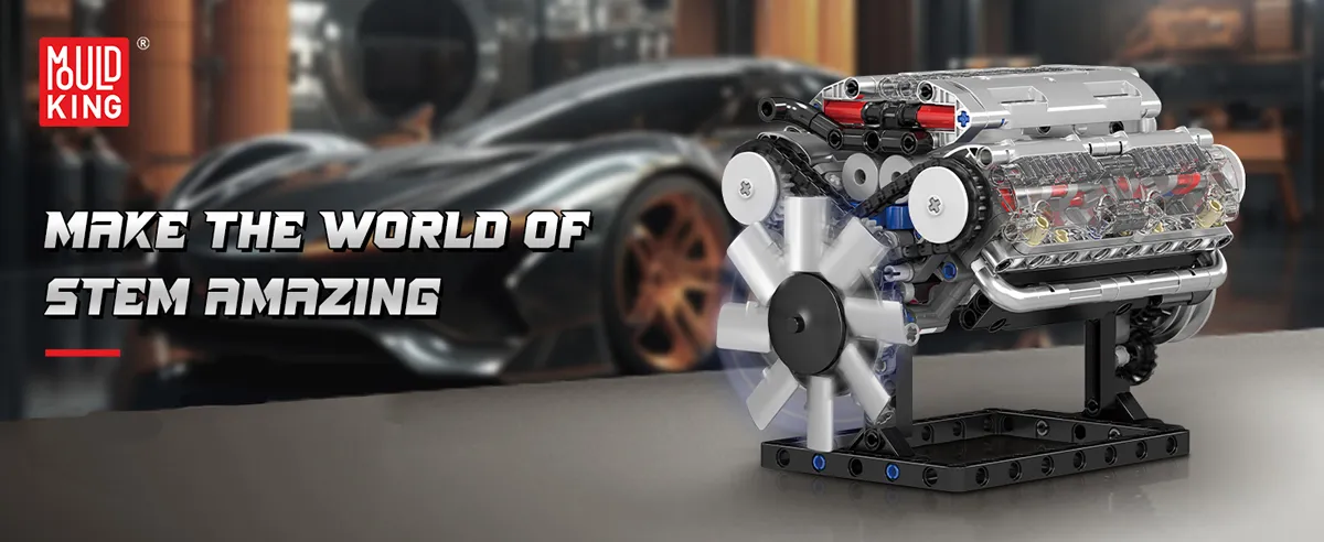 لگو مولد کینگ 10088 موتور 8 سیلندر V8 Engine 