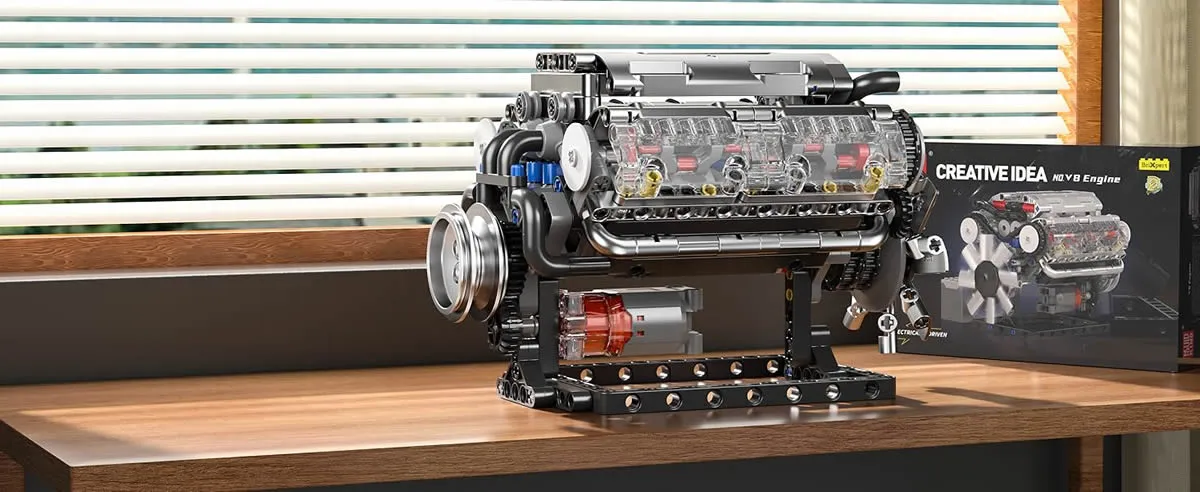 لگو مولد کینگ 10088 موتور 8 سیلندر V8 Engine 