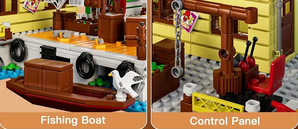 لگو مولدکینگ 10109 خانه کوچک ساحلی Dock