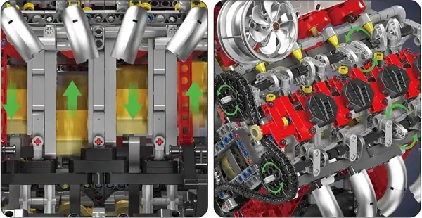 لگو مولد کینگ 10130 موتور 8 سیلندر سوپر Supercar V8 Engine