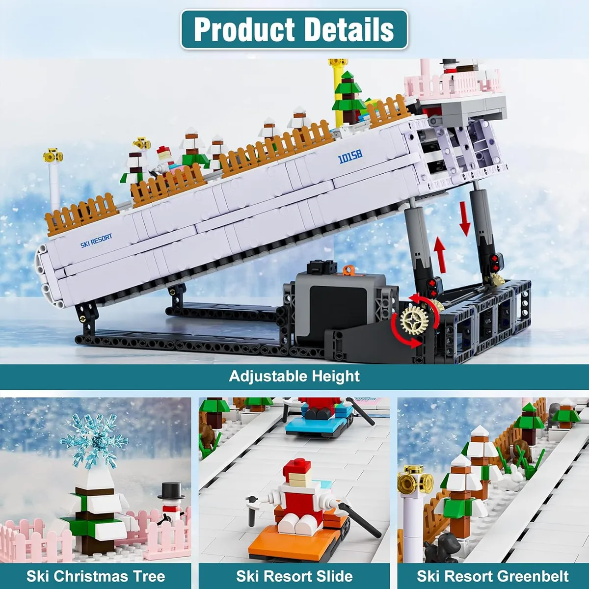 لگو مولد کینگ 10158 پیست اسکی کریسمسی Ski Resort الکتریکی