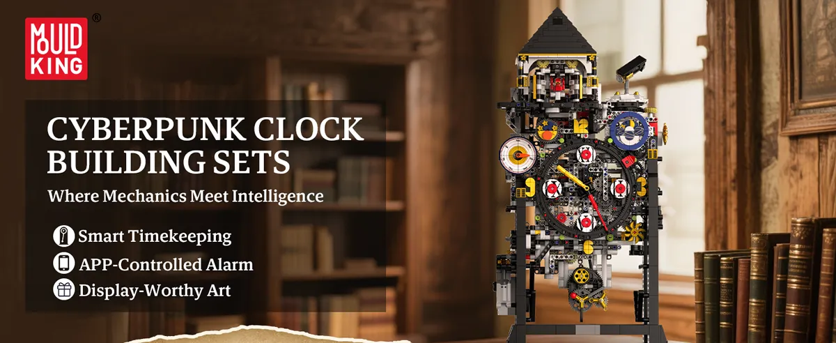 ساختنی لگو مولد کینگ 10159 ساعت مکانیکی Cyberpunk Clock کنترلی
