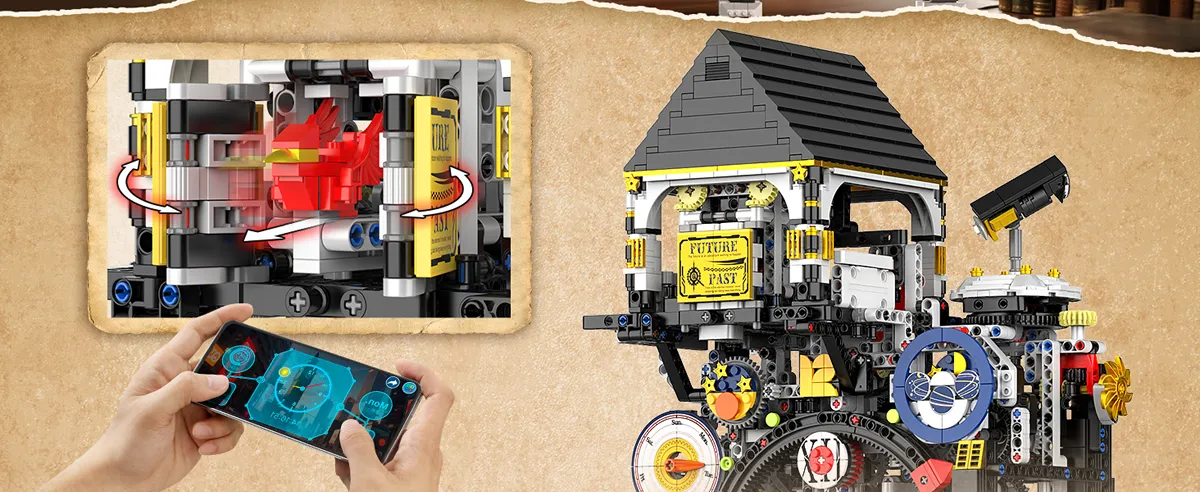 ساختنی لگو مولد کینگ 10159 ساعت مکانیکی Cyberpunk Clock کنترلی