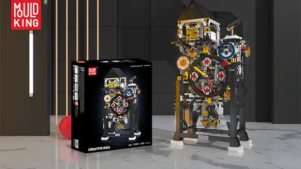 ساختنی لگو مولد کینگ 10159 ساعت مکانیکی Cyberpunk Clock کنترلی