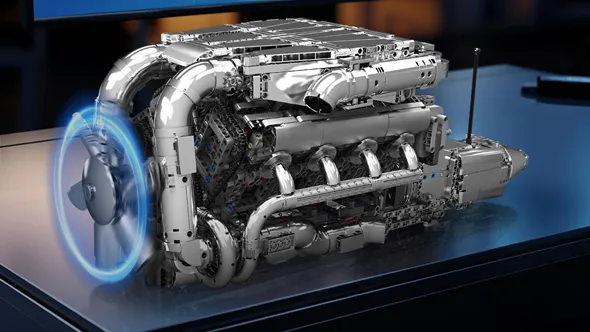 لگو مولد کینگ 10168 موتور 8 سیلندر توربو V8 Twin Turbo Engine