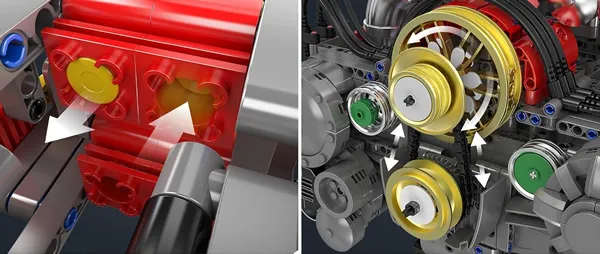 مولد کینگ 10181 موتور 6 سیلندر فلت Flat-Six Engin