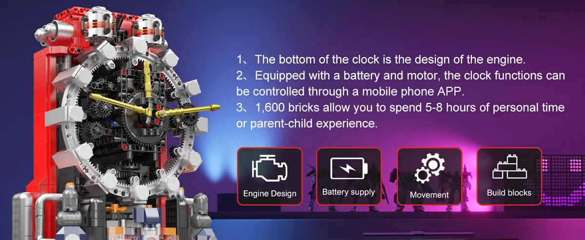 لگو مولد کینگ 10187 ساعت مکانیکی Cyberpunk Mechanical کنترلی 