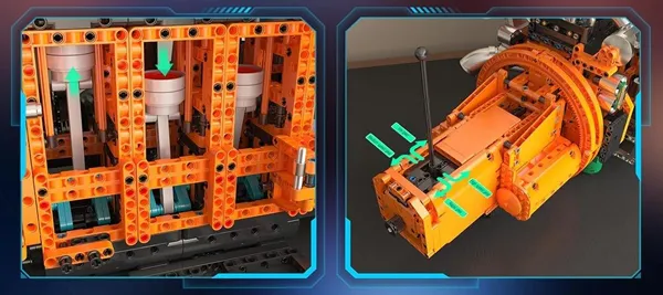 لگو مولد کینگ 10200 موتور کامیون اسکانیا گیربکس scania Truck engine Transmission