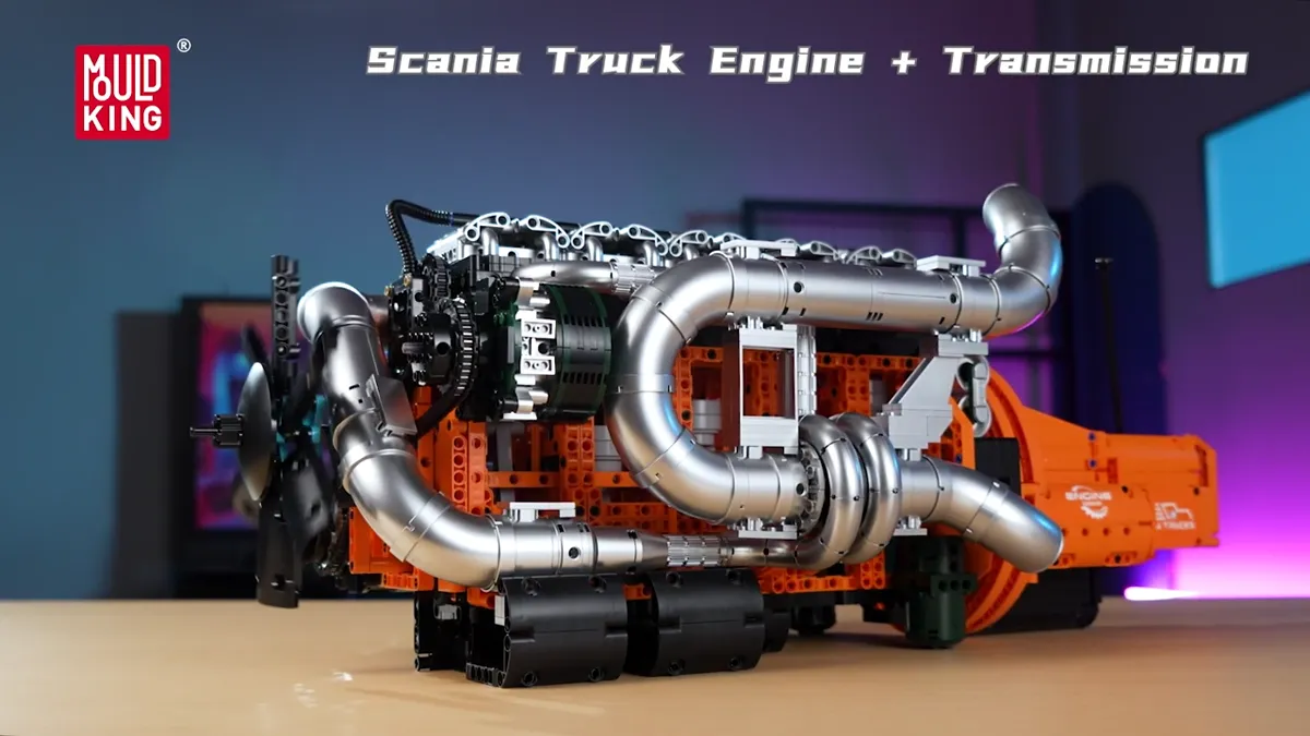 لگو مولد کینگ 10200 موتور کامیون اسکانیا گیربکس scania Truck engine Transmission
