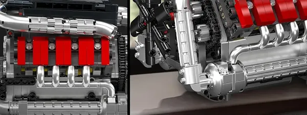 لگو مولد کینگ 10203 موتور 8 سیلندر MB V8 Engine الکتریک 