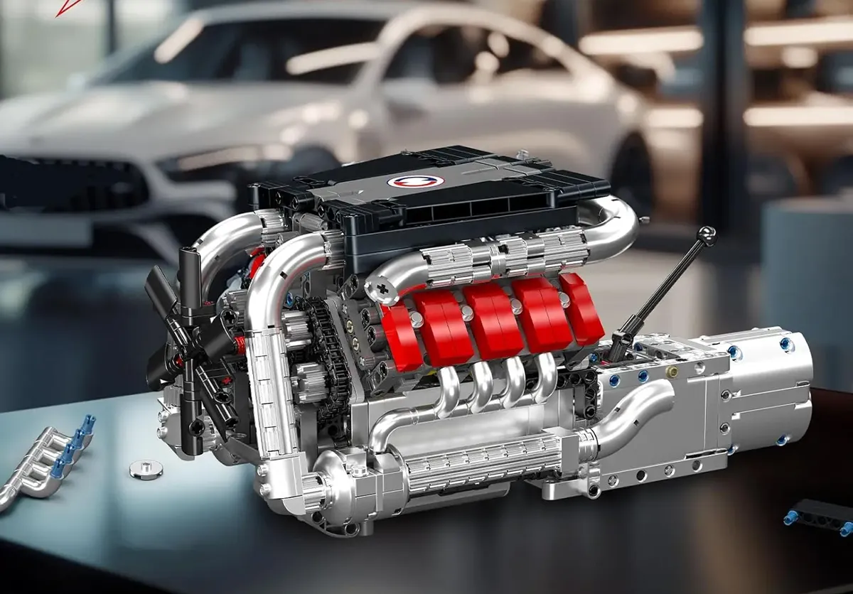 لگو مولد کینگ 10203 موتور 8 سیلندر MB V8 Engine الکتریک 
