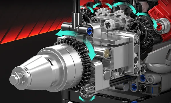  لگو مولد کینگ 10204 موتور 8 سیلندر FE Sports Car V8 Engine 