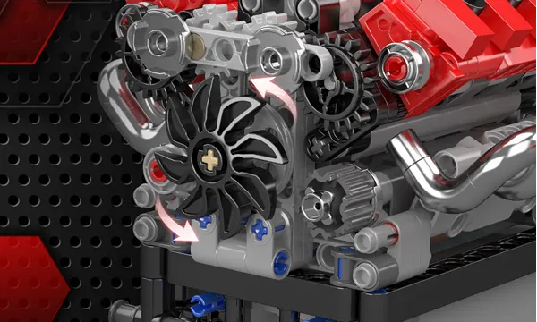  لگو مولد کینگ 10204 موتور 8 سیلندر FE Sports Car V8 Engine 