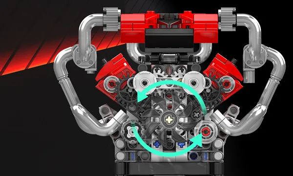 لگو مولد کینگ 10204 موتور 8 سیلندر FE Sports Car V8 Engine 