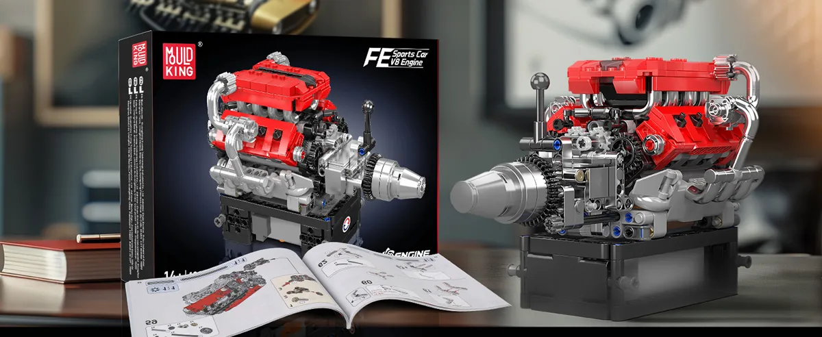  لگو مولد کینگ 10204 موتور 8 سیلندر FE Sports Car V8 Engine 