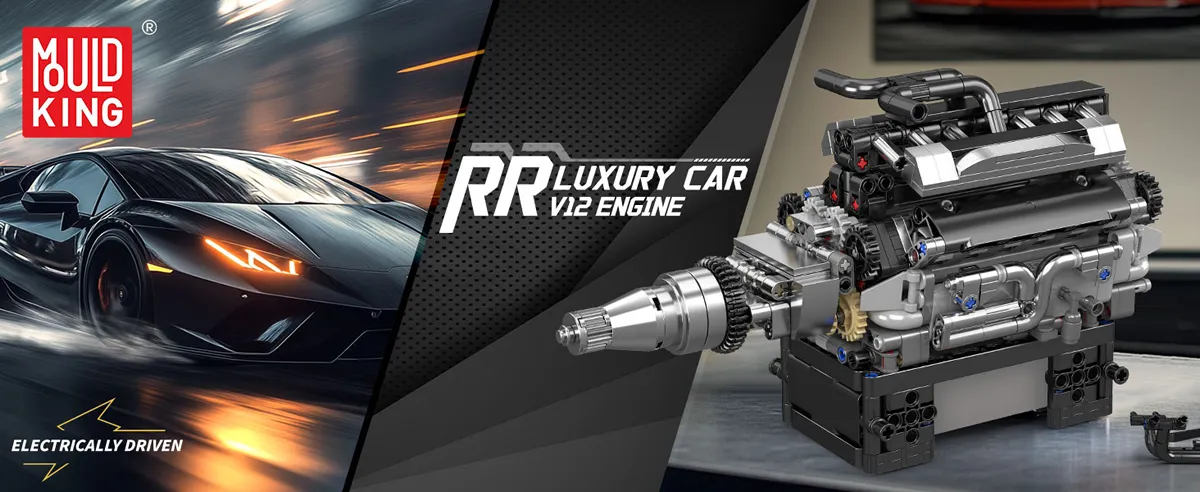 لگو مولد کینگ 10204 موتور 8 سیلندر FE Sports Car V8 Engin