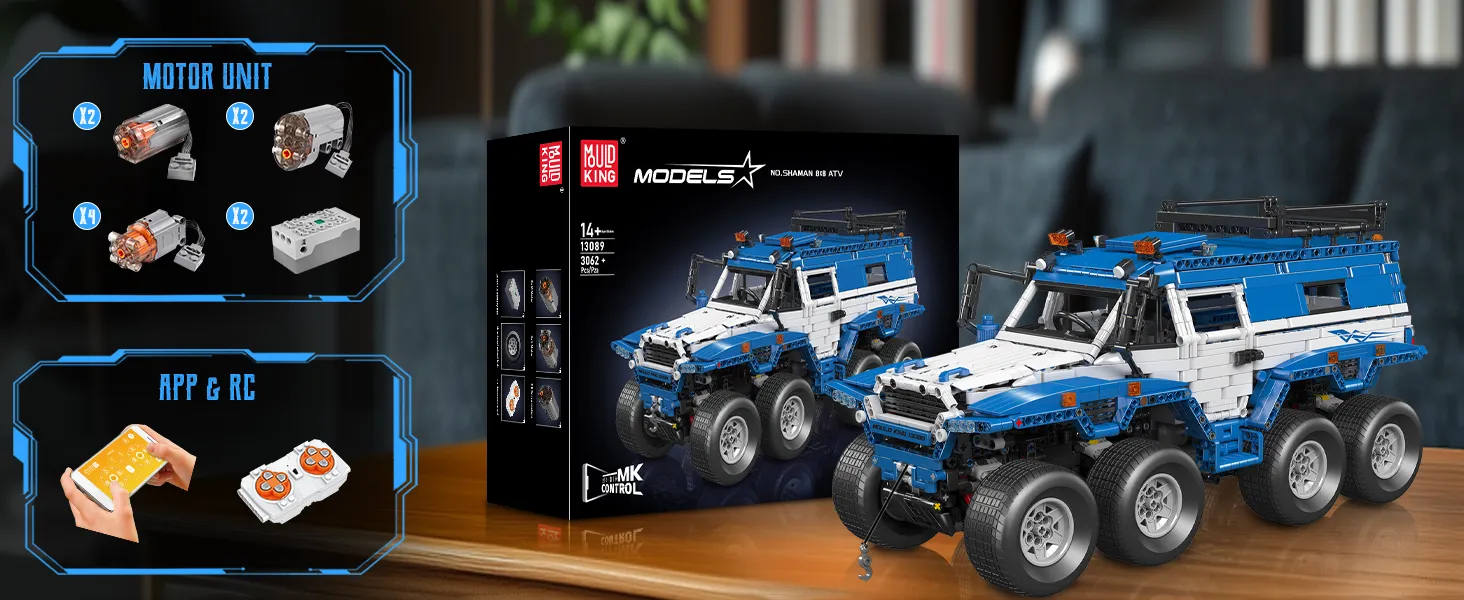 ساختنی مولد کینگ 13089 ماشین آفرود Shaman 8x8 ATV کنترلی