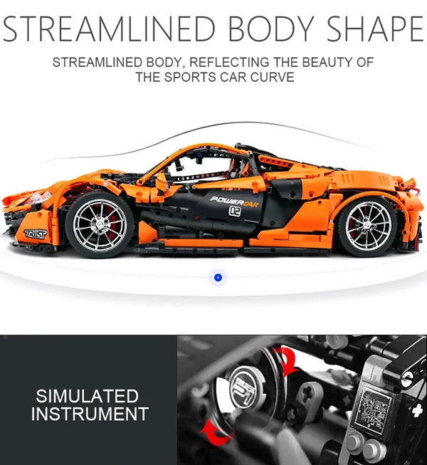 لگو مولدکینگ 13090 ماشین اسپرت McLaren P1 Amber ریموت دار