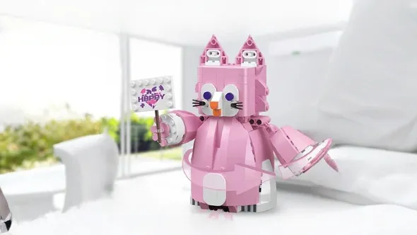 لگو مولد کینگ 13158 ربات روباه صورتی خوش شانس Lucky pink کنترلی
