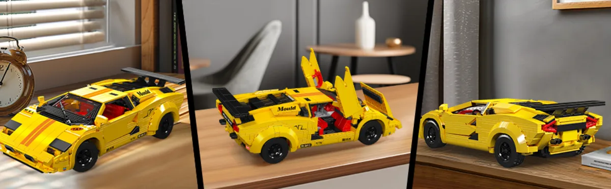 لگو مولدکینگ 13194 ماشین اسپرت Lamborghini Countach yellow ریموت دار