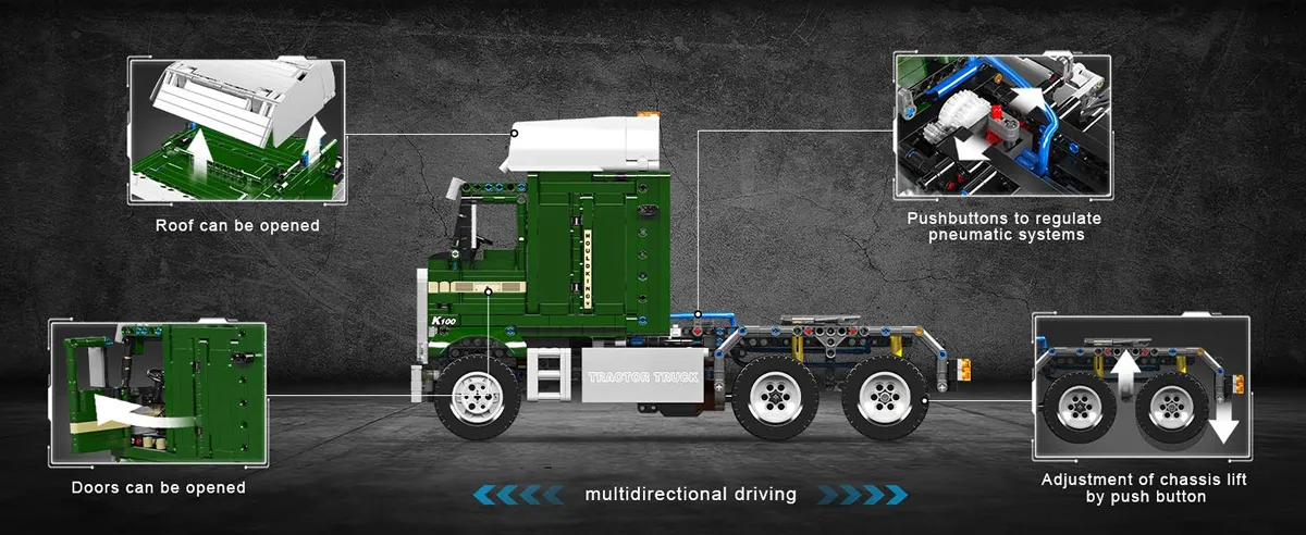 مولد کینگ 13202 ماشین کامیون تراکتور K100 Truck کنترلی