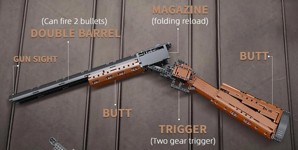 لگو مولد کینگ 14016S تفنگ ساچمه‌ زنی Double barreled Shotgun