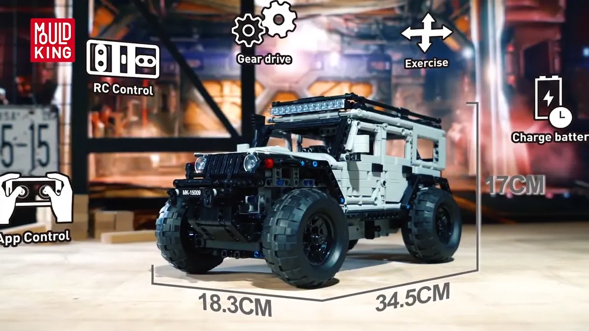 لگو مولدکینگ 15009 ماشین آفرود Jeep Wrangler Off-road ریموت دار