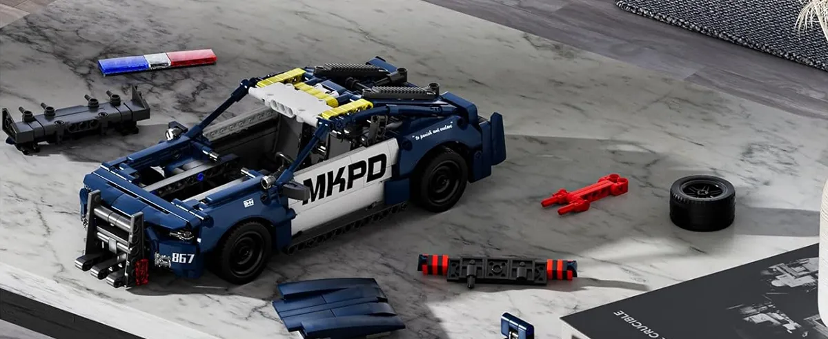 لگو مولدکینگ 15073 ماشین پلیس Ford Mustang Barricade عقب کش