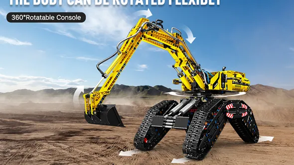 لگو مولد کینگ 17018 ماشین بیل مکانیکی All Terrain Excavator کنترلی