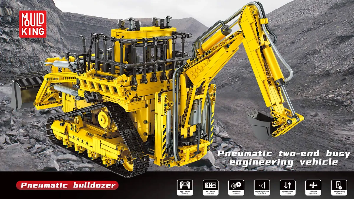 لگو مولد کینگ 17023 ماشین بولدوزر Pneumatic Bulldozer کنترلی