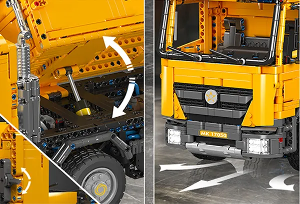 لگو مولدکینگ 17050 ماشین جرثقیل Actros Crane ریموت دار