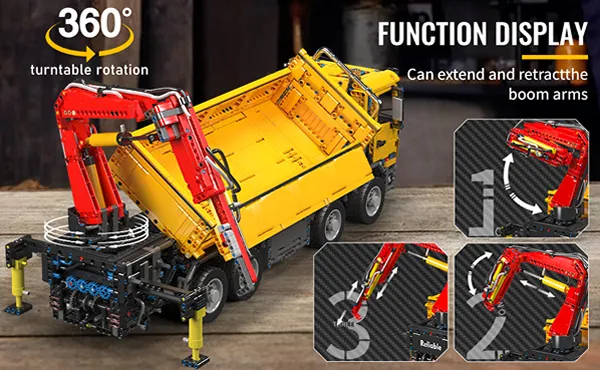 لگو مولدکینگ 17050 ماشین جرثقیل Actros Crane ریموت دار