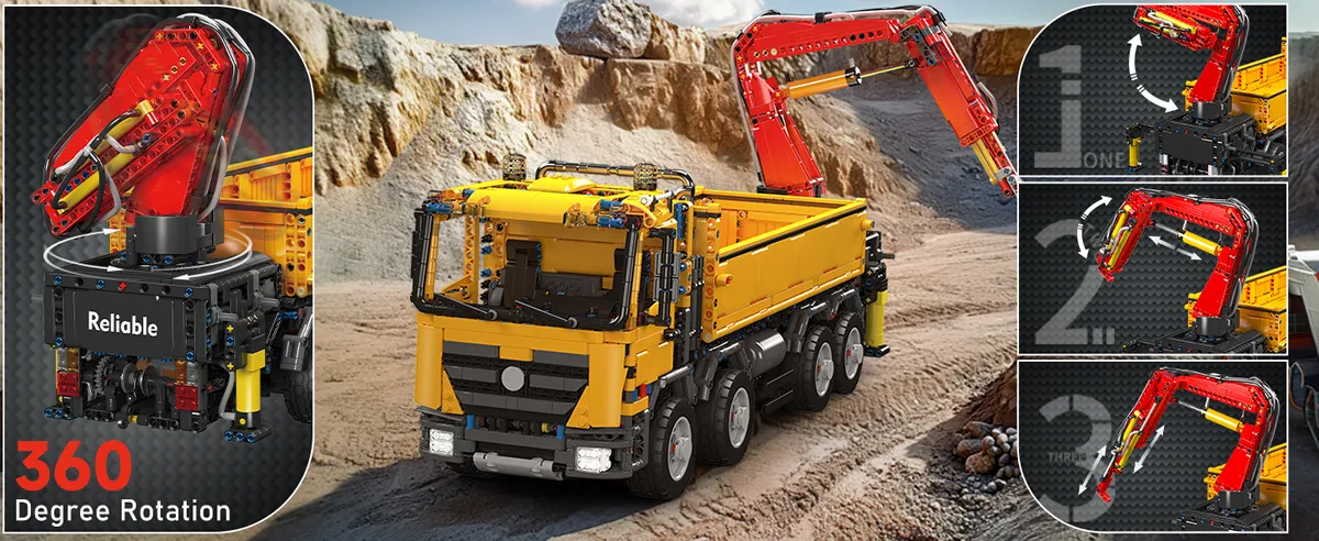 لگو مولدکینگ 17050 ماشین جرثقیل Actros Crane ریموت دار