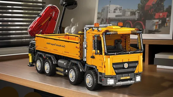 لگو مولدکینگ 17050 ماشین جرثقیل Actros Crane ریموت دار
