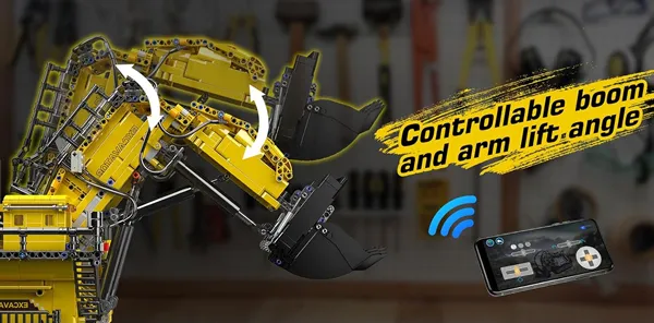 لگو مولدکینگ 17070 ماشین بیل مکانیکی Heavy duty Excavator Yellow