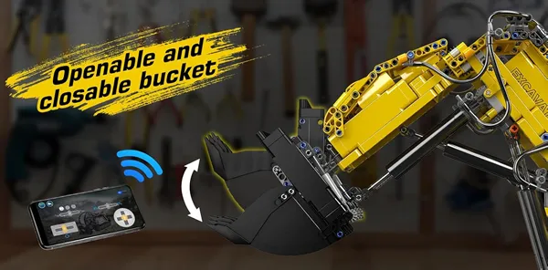 لگو مولدکینگ 17070 ماشین بیل مکانیکی Heavy duty Excavator Yellow