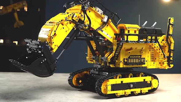 لگو مولدکینگ 17070 ماشین بیل مکانیکی Heavy duty Excavator Yellow