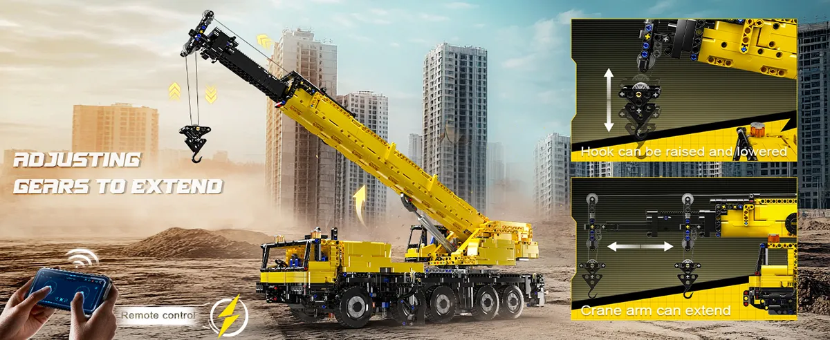 لگو مولد کینگ 17073 ماشین کامیون جرثقیل LTM1110 Mobile Crane کنترلی