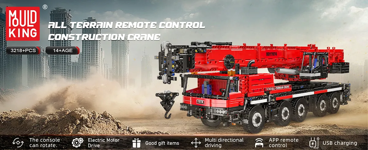لگو مولد کینگ 17074 ماشین کامیون جرثقیل LTM1110 Mobile Crane کنترلی