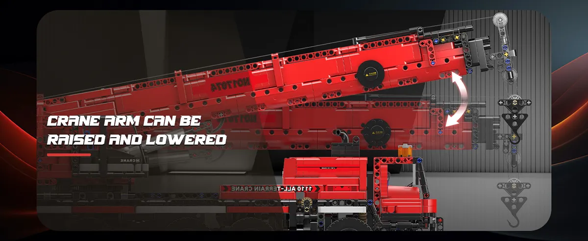 لگو مولد کینگ 17074 ماشین کامیون جرثقیل LTM1110 Mobile Crane کنترلی