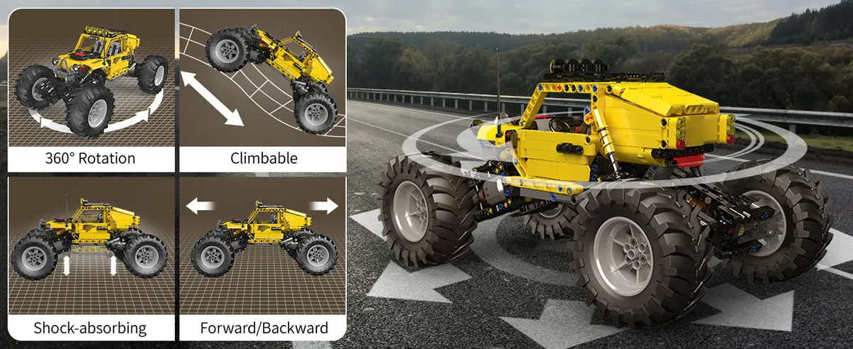 لگو مولدکینگ 18021 ماشین آفرود Monster Climbing Vehicle ریموت دار