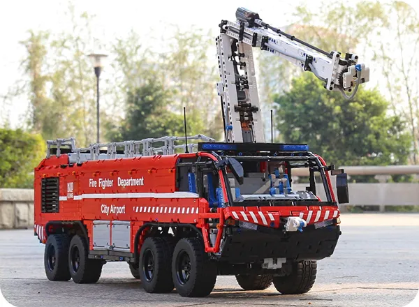 ساختنی مولد کینگ 19004 ماشین آتش نشانی Airport Rescue کنترلی