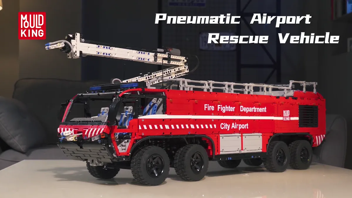 ساختنی مولد کینگ 19004 ماشین آتش نشانی Airport Rescue کنترلی
