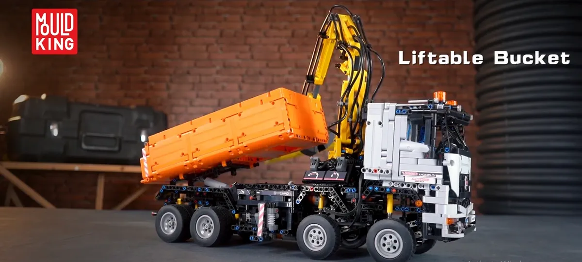 لگو مولد کینگ 19007 ماشین کامیون جرثقیل pneumatic truck کنترلی