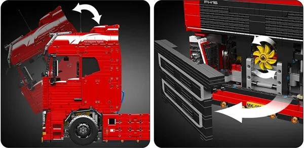 لگو مولد کینگ 19015 ماشین تریلی کمرشکن Pneumatic Truck کنترلی